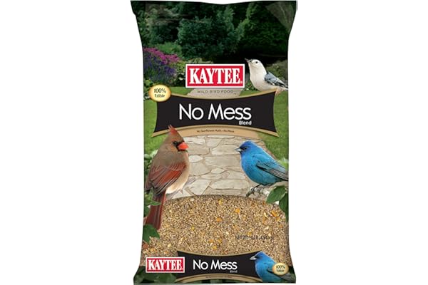 Kaytee Wild Bird (No Mess or Waste Free) Food Seed Blend For Blue Jays, Woodpeckers, Juncos, Cardinals, Grosbeaks, Sparrows,