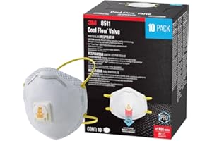 3M N95 Respirator 8511, Cool Flow Valve, 10 Pack, NIOSH-APPROVED, Advanced Filter Media For Easy Breathing, Comfortable For L