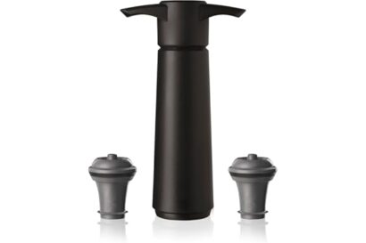 Vacu Vin Original Wine Saver with 2 Vacuum Bottle Stoppers – Black Wine Preserver Pump for Red or White Wine – Manual Air Rem