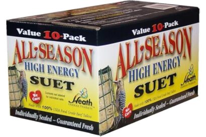 Heath Outdoor Products birds DD4-10 All Season High Energy Suet Cake, Case Of 10