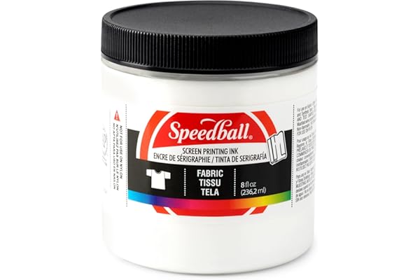 Speedball Fabric Screen Printing Ink, 8-Ounce, White for T-Shirt and Silkscreen Printmaking