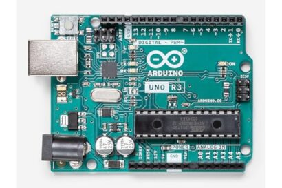 Arduino Uno REV3 [A000066] - ATmega328P Microcontroller, 16MHz, 14 Digital I/O Pins, 6 Analog Inputs, 32KB Flash, USB Connect
