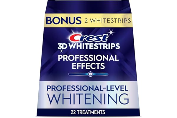 Crest 3D Whitestrips Professional Effects – Teeth Whitening Kit, 22 Treatments (20 + 2 Bonus), Each with 1 Upper/1Lower, 44 S