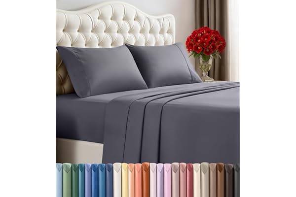 Utopia Bedding Queen Sheet Set – 4 Piece Bed Sheets for Queen Size Bed, Soft and Breathable Microfiber, Includes 1 Fitted She
