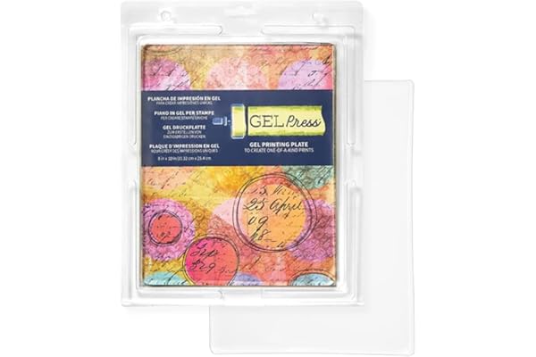 Gel Press Monoprinting Print Plate - 8” X 10” Gel Plate - Printmaking Supplies - Reusable Gel Printing Plate for Press Art fo