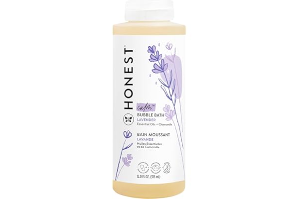 The Honest Company Foaming Bubble Bath Gentle Tear-Free Hypoallergenic Baby Wash with Naturally Derived Ingredients Lavender