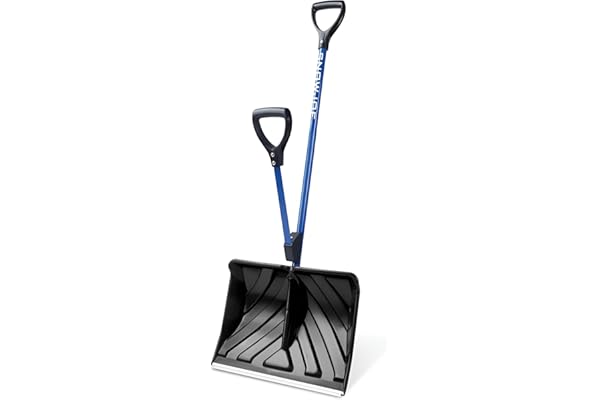 Snow Joe Snow Shovel with 18-Inch Blade and Assist Handle, 3.5 Lbs - Heavy-Duty Lightweight Shoveling Tool for Ice Removal, S