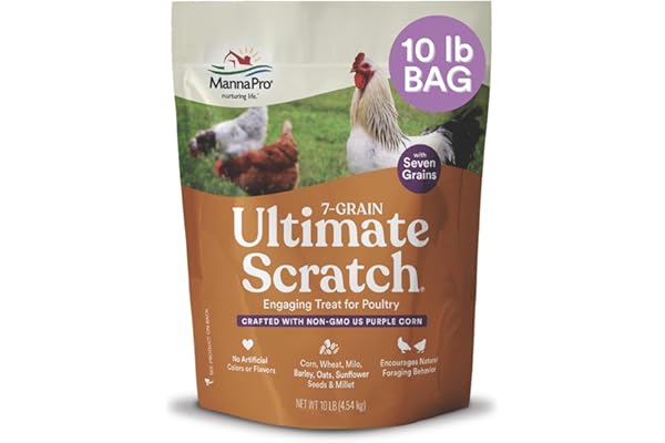 Manna Pro 7-Grain Ultimate Chicken Scratch – Non-GMO Scratch Grain Treat for Chickens, Hens and Other Birds – Natural Multigr