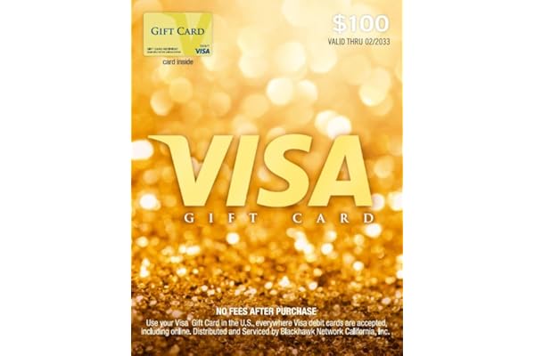 Visa $100 Gift Card (plus $5.95 Purchase Fee)