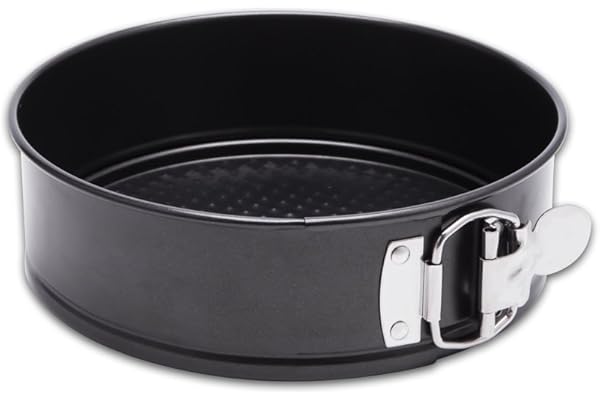 HIWARE 9 Inch Non-stick Cheesecake Pan Springform Pan with Removable Bottom/Leakproof - Black
