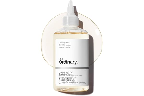 The Ordinary Glycolic Acid 7% Exfoliating Toner, Brightening and Smoothing Daily Toner for More Even-Looking Skin Tone