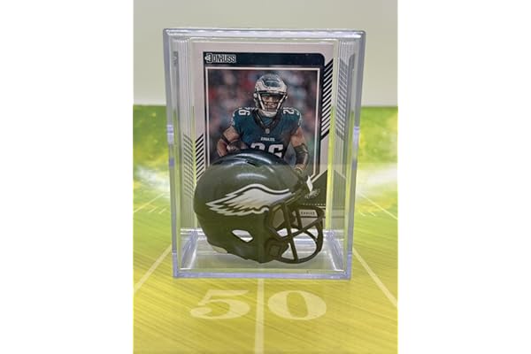 Philadelphia Eagles NFL Helmet Shadowbox w/Saquon Barkley card