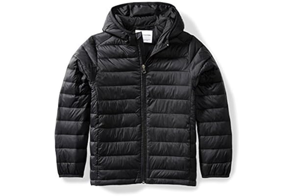 Amazon Essentials Boys Lightweight Water-Resistant Packable Hooded Puffer Jacket