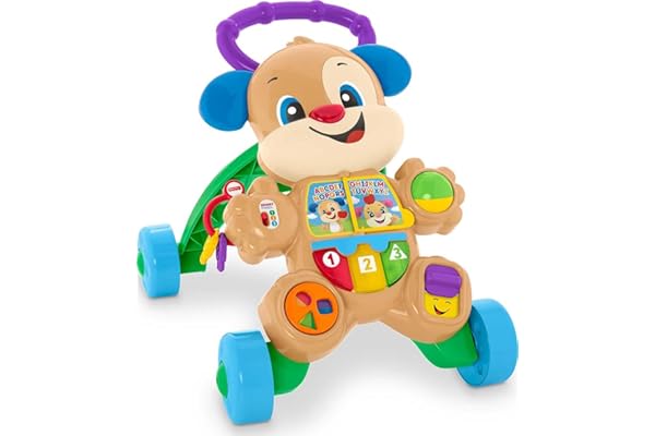 Fisher-Price Baby Toy Laugh & Learn Smart Stages Puppy Walker with Educational Music Lights & Activities for Infants Ages 6+