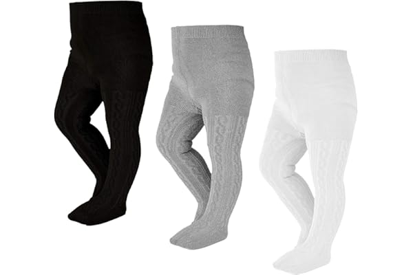 EPEIUS Baby Girl Tights Thick Cable Knit Leggings Stockings Cotton Pantyhose for Newborn Infant Toddler 3/4/5/6 Pack