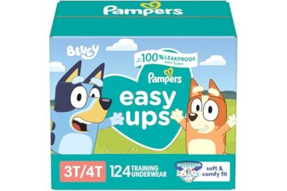 Pampers Training Pants - Easy Ups Boys & Girls Bluey - Size 3T-4T, 124 Count, Children's Potty Underwear (Packaging May Vary)