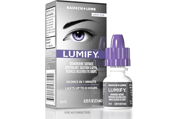 LUMIFY Eye Drops for Red Eyes, Redness Reliever for Brighter Looking Eyes, Works in 1 Minute & Lasts Up to 8 Hours, Eye Drops