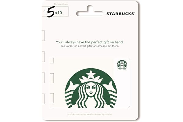 Starbucks $5 Gift Cards (10-Pack)