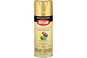 Krylon K05588007 COLORmaxx Spray Paint and Primer for Indoor/Outdoor Use, Metallic Gold, 11 Ounce (Pack of 1)