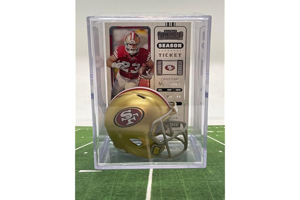 San Francisco 49ers NFL Helmet Shadowbox w/Christian McCaffrey card