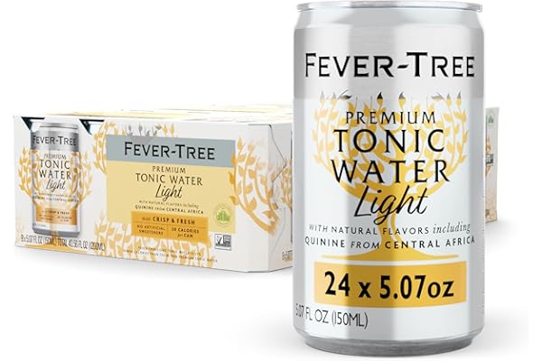 Fever-Tree Refreshingly Light Tonic Water - Premium Quality Mixer - Refreshing Beverage for Cocktails & Mocktails. Naturally