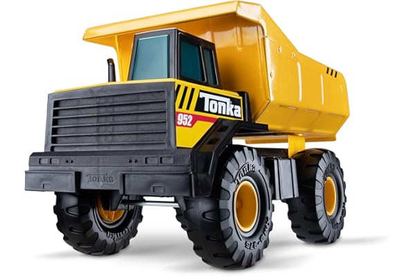 Tonka Steel Classics Mighty Dump Truck - Made with Steel & Sturdy Plastic, Yellow Toy Construction Truck, Boys and Girls, Kid