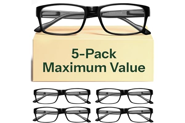 Gaoye 1.5 Professional Reading Glasses for All Day - Computer Readers with Blue Light Protection - Value Pack