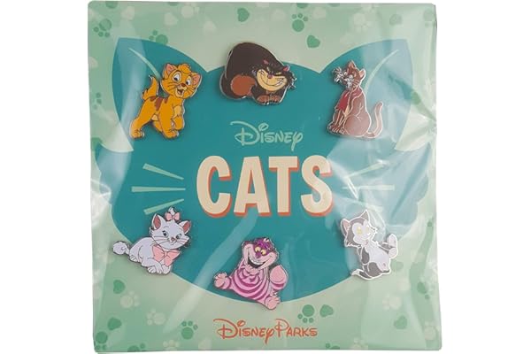 Disney Pin - Cats 2 - Cheshire Cat, Marie, Figaro, Lucifer, and Rufus - Booster Set