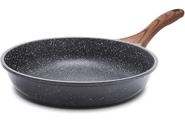 SENSARTE Nonstick Frying Pan Skillet, Swiss Granite Coating Omelette Pan, Healthy Stone Cookware Chef's Pan, PFOA Free (8/9.5