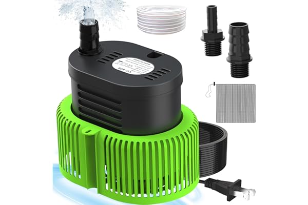 Pool Cover Pump above Ground - Submersible Water Sump Pump Swimming Water Removal Pumps, with Drainage Hose & 25 Feet Extra L
