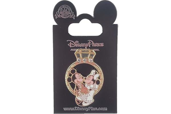 Disney Pin - Diamond Wedding Ring - Mickey and Minnie