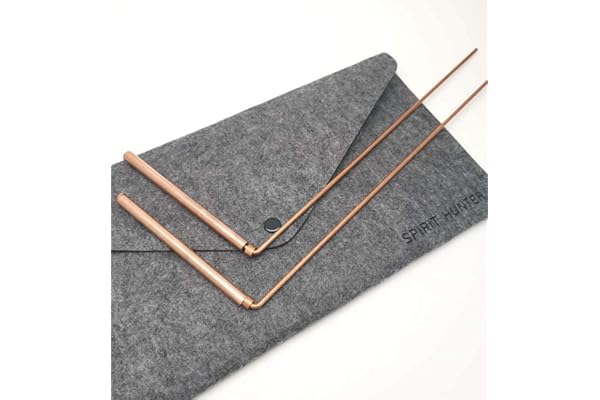 Spirit Hunter 99.9% Copper Dowsing Rod- 2PCS Divining Rods with Bag - Detect Gold, Water, Ghost Hunting etc.