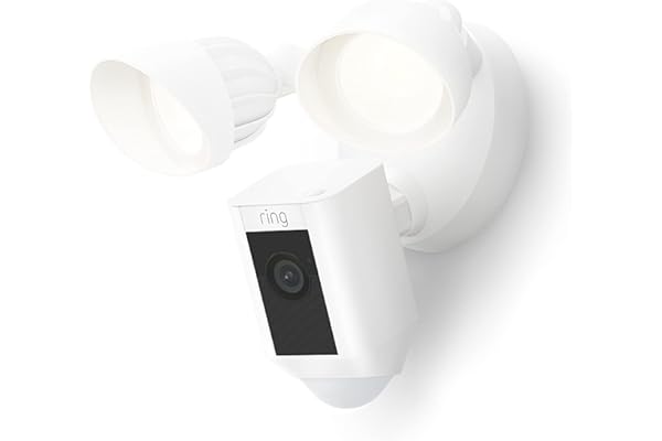 Ring Floodlight Cam Wired Plus (newest model), Outdoor home or business security with motion-activated 1080p HD video and flo