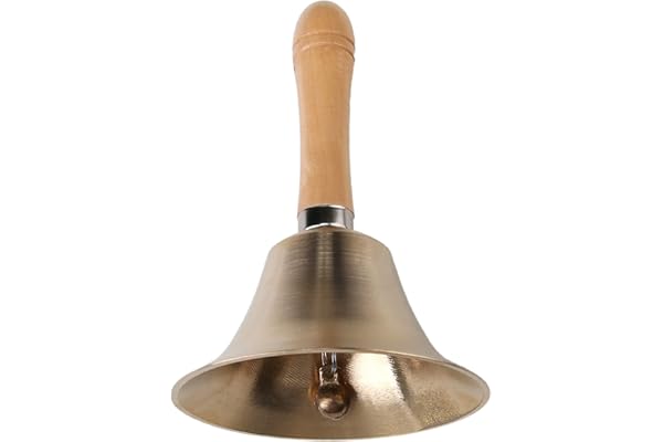 Super Loud Solid Brass Hand Call Bell