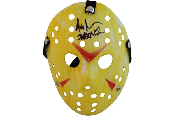 Ari Lehman Friday The 13th "Jason 1" Signed Yellow Jason Mask BAS Witnessed