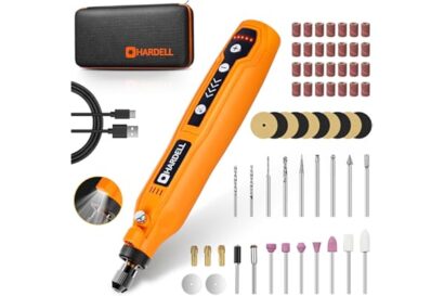 HARDELL Mini Cordless Rotary Tool, 5-Speed and USB Charging Rotary Tool Kit with 69 Accessories, Multi-Purpose 3.7V Power Rot
