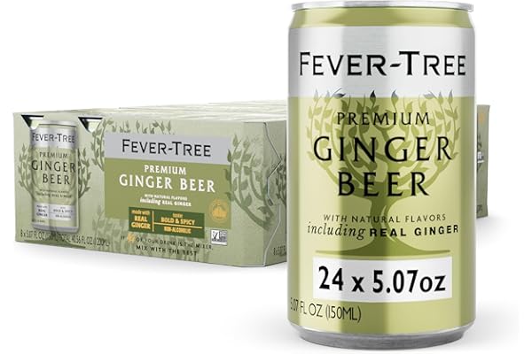 Fever Tree Ginger Beer - Premium Quality Mixer - Refreshing Beverage for Cocktails & Mocktails. Naturally Sourced Ingredients