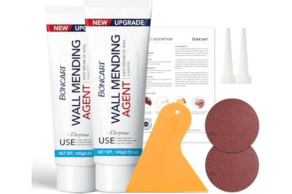 Drywall Repair Kit,2 Pack Wall Mending Agent,Wall Spackle with Scraper, Wall Surface Hole Fill Quick and Easy Solution