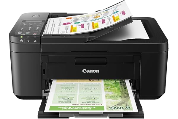 Canon PIXMA TR4720 All-in-One Wireless Printer, Home Use with Auto Document Feeder, Mobile Printing and Built-in Fax, Black