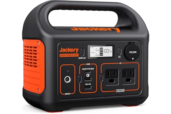 Jackery Portable Power Station Explorer 300, 293Wh Backup Battery, Solar Generator (Solar Panel Not Included) for RV Outdoors