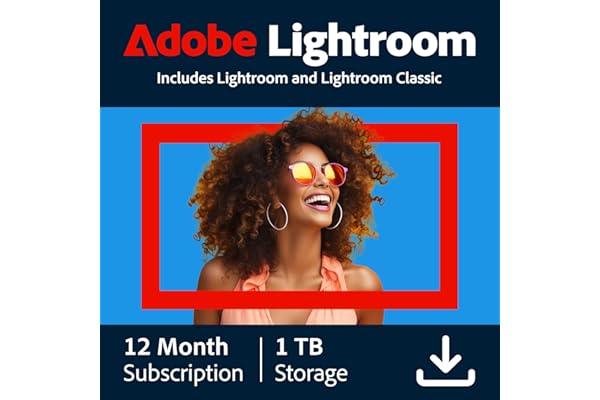Adobe Lightroom 1TB | AI-assisted photo editor | 12-Month Subscription with auto-renewal |PC/Mac | Digital Download