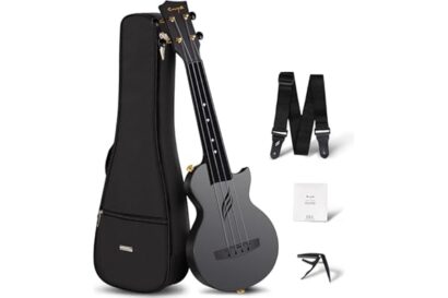 Enya Soprano Ukulele 21 Inch Carbon Fiber Travel Ukelele Nova U Mini Simple Yukalalee With Beginner Kit includes Case Strap C