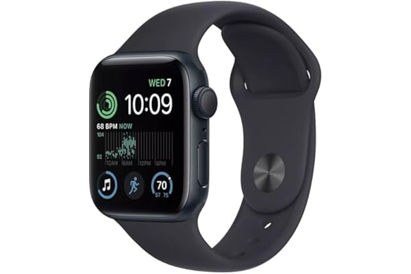 Apple Watch Series 7 (GPS, 45mm) Midnight Aluminum Case with Midnight Sport Band (Renewed)