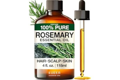 KUKKA Rosemary Essential Oils - 4 Fl Oz - for Hair, Skin, Diffuser, Aromatherapy & DIY Soap Making Scent