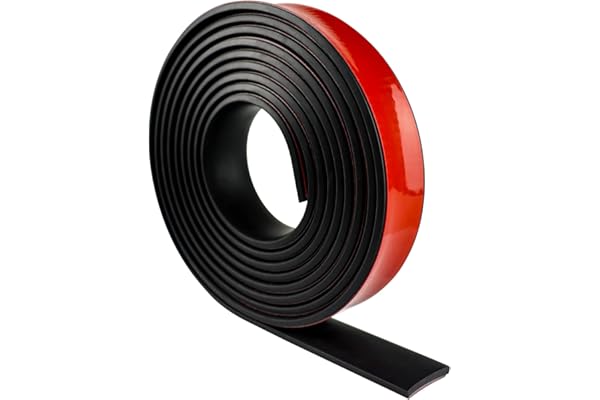 Neoprene Rubber Strips Self Adhesive Solid Rubber Sheets, Rolls & Strips for DIY Gaskets Crafts Pads Seals Warehouse Flooring