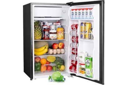 Upstreman 3.2 Cu.Ft Mini Fridge with Freezer, Single Door Mini Fridge, Dorm Fridge, Adjustable Thermostat, Mini Refrigerator