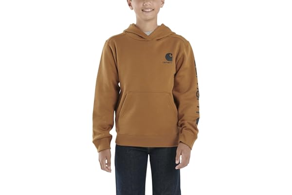Carhartt boys Long Sleeve Hooded Sweatshirt