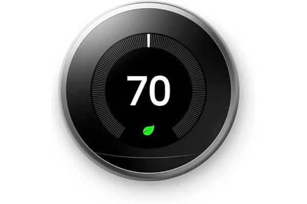 Google Nest Learning Thermostat - Programmable Smart Thermostat for Home - 3rd Generation Nest Thermostat - Compatible with A