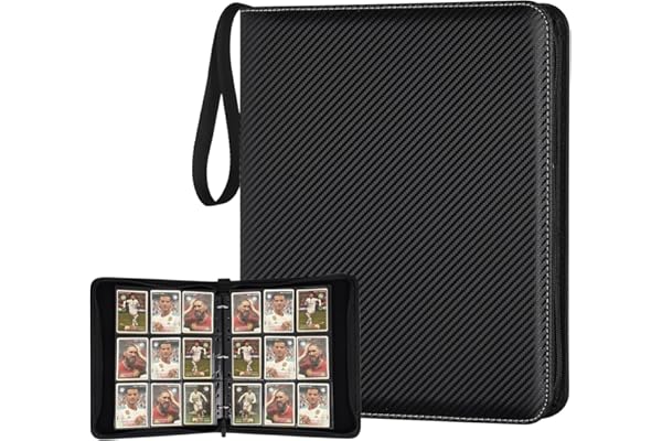 GERMUN 9 Pocket Card Binder, Premium Zip Trading Card Binder, 720 Double Sided Pocket PU Collection Binder, Collector Album,