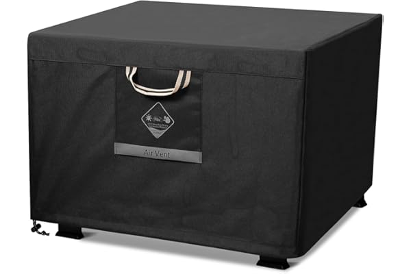 QH.HOME Fire Pit Cover Square Heavy Duty Fabric 100% Waterproof, Fits Outdoor for 29”,30 inch,31 inch,32 inch Fire Pit/Table